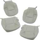 WFLNHB Artificial Leather Front Driver and Passenger Side Bottom and Top Lean Back Perforated Seat Covers Grey Replacement for Lexus ES350 2007-2012