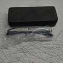 Computer Blue Light Blocking Glasses For Men Computer Gaming Glasses Metal Half Frame Clear Lens Eye Protection