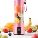 Cordless Portable Personal Size Blender - Mini Blender Make Smoothies and Shakes, 380Ml BPA Free Travel Cup, Powerful Blending Suit in Office/Home/Gym, Mother's Day