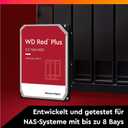 Western Digital 6TB WD Red Plus NAS Internal Hard Drive HDD - 5400 RPM, SATA 6 Gb/s, CMR, 256 MB Cache, 3.5" -WD60EFPX