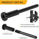 50 Pack 1/8" Black T316 Stainless Steel Invisible Cable Railing KitSwage Stud End for Deck, Stair, Wood & Metal Posts Black Cable Railing Hardware