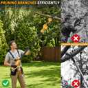 2-in-1 Electric Pole Saws for Tree Trimming, Brushless Cordless Mini Chainsaw 8" with 9.5FT Extension Pole, 16Ft Reach, 4.0Ah Battery, Auto Chain Lubrication, Tool-Free Chain Tension Adjustment