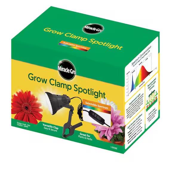 Miracle LED Almost Free Energy Clamp-On LED Grow Light Kit with Blue Spectrum Seeding & Starting Replacing 150W Clamp & Grow Anywhere