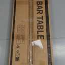 ODK 63 inch Bar Table, Bar Height Pub Table, Counter Height Bar Table, Rectangular High Top Kitchen & Dining Counter Tables with Sturdy Legs & Easy-to-Clean Top, Indoor use, Rustic Brown