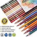 PANDAFLY Professional Colored Charcoal Pencils Drawing Set, Skin Tone Colored Pencils, Pastel Chalk Pencils for Sketching, Shading, Coloring, Layering & Blending, 24 Colors