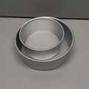 Aluminum Round Cake Pans, 2pcs Nonstick Baking Pan with Removable Bottom 6/8 Inches Cheese Cake Mold Straight Edge for Wedding Birthday Anniversary or Party Event