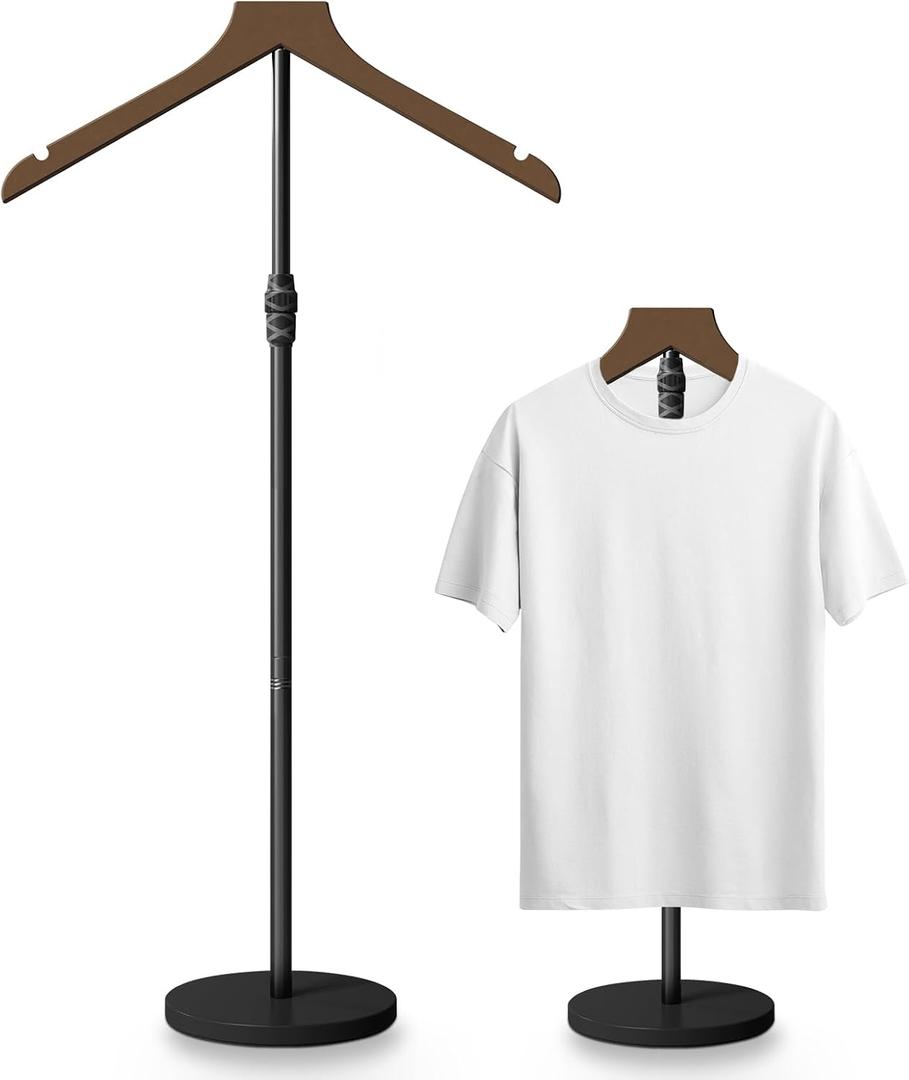 Mannequin Torso, 30 to 41 Inch Height Adjustable Shirt Display Stand for Vendors Shop Graduation Party, Stable Ease Assembly Dress Form Clothes Garment Rack, Jacket Coat Hanger Stand, Brown