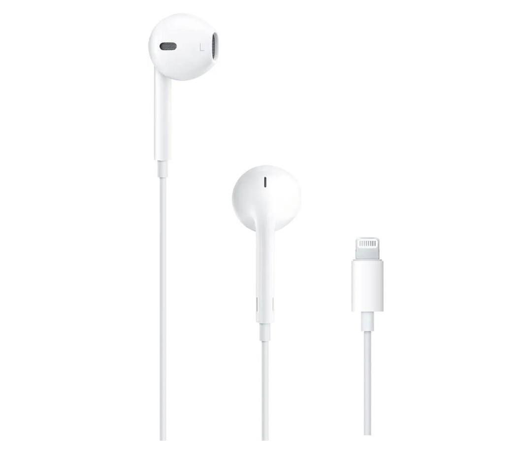 Apple EarPods Headphones with Lightning Connector, Wired Ear Buds for iPhone with Built-in Remote to Control Music, Phone Calls, and Volume