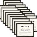 PHAREGE 8.5 by 11 Picture Frame Bulk Distressed Black 18 Pack, MDF Wood Grain Document Frame 8.5 x 11 for Graduation Award Certificate or Degree Diploma, Wall Mount or Tabletop