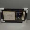 GraduationMall 11x22 Mahogany Diploma Frame with Tassel Holder and Picture for 8.5x11 Certificate 5x7 Photo,Real Glass,Black over Gold Mat