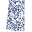 Blue and White Chinoiserie Floral Bird Tea Hand Dish Towels for Kitchen Bathroom, Chinoiserie Decor, Blue Tea Hand Dish Kitchen Towels, 16x24 (China1)