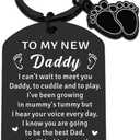 Pregnancy Announcement for Husband, First Time Daddy Gift, Expectant Father Keychain, Dads to be Gift for 1st Times Dads, First Father's Day Keychain Gifts for New Dad, 1st Father's Day New Dad Gifts