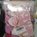 Pink Bow Birthday Party Supplies Decoration, Coquette Birthday Decorations Include Bow Themed Backdrop Banner Hanging Swirls Cake Topper Balloons for Girls and Women.
