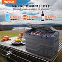 VEVOR 12 Volt Car Refrigerator, 32 L Dual Zone Car Refrigerator Fridge, Portable Freezer, -4℉ to 68℉ Adjustable Range, 12/24V DC and 100-240V AC Compressor Cooler for Outdoor, Camping, RV
