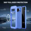 CENHUFO Privacy Case for Google Pixel 10/10 Pro, Full Body Phone Case with Built-in 9H Tempered Glass Privacy Screen Protector and Camera Protector, Shockproof Magnetic Anti Spy Cover - Blue