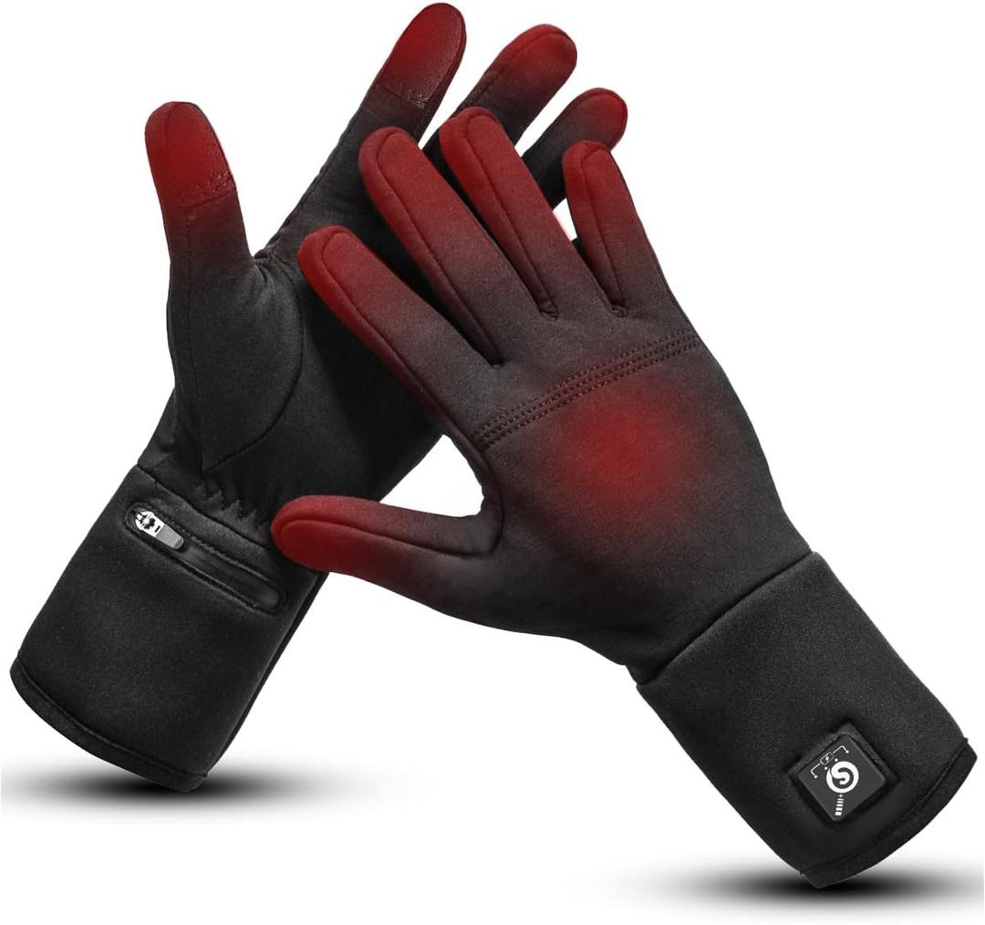 DAY WOLF Heated Glove Liners Electric Gloves for Men Women Rechargeable Battery Hand Warmer for Winter Sports Snow Biking Riding Cycling Hunting (X-Large-XX-Large)