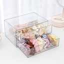 Stackable Storage Drawers, Plastic Storage Bins for Home Office, Bathroom, Kitchen, Pantry, Clear Desk Organizer for Accessories, Marker, Pencils, Books, Art Crafts, Makeup (6 Drawers)