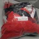 Nuenen 24 Pcs Red Car Seat Cover Full Set for Women, Car Seat Covers for Front Rear Fluffy Steering Wheel Cover Seat Belt Shoulder Pads Bling Crystal Car Phone Holder Hooks Bling Car Accessories Set