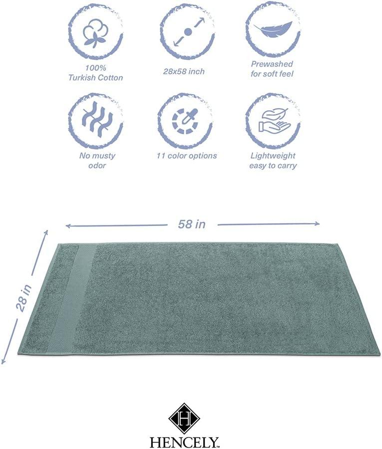 Premium Bath Towel Set of 1 -28x58 Inches - High Absorbency, Quick Drying - 100% Soft Turkish Cotton Towels - Ideal for Home, Bathroom, Hotel, Spa, and Gym - Dark Green