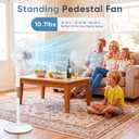 OLIXIS 17" Standing Fan with Remote, Oscillating Pedestal Fans for Bedroom w/ 15H Timer, Stand Up Fan w/ 3 Speed & 3 Wind Modes, Adjustable Height & Tilt Head, 17"*17"*51.18"
