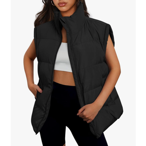 Womens Puffer Vests Fall Fashion Jackets Puffy Outfits 2026 Trendy Sleeveless Coats Outerwear Winter Clothes M