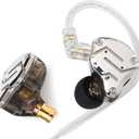 KZ ZS10 Pro in Ear Monitor, 4BA+1DD Hybrid Driver IEM Earphones, HiFi Gaming Earbuds with Stainless Steel Faceplate, in Ear Headphone for Musician Audiophile (Without Mic, Black)