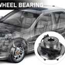 MACEL 515126 Front Wheel Hub and Bearing Assembly Compatible with 2009-2010 Dodge Ram 1500, 2011 Ram 1500 W/ABS 5-lugs