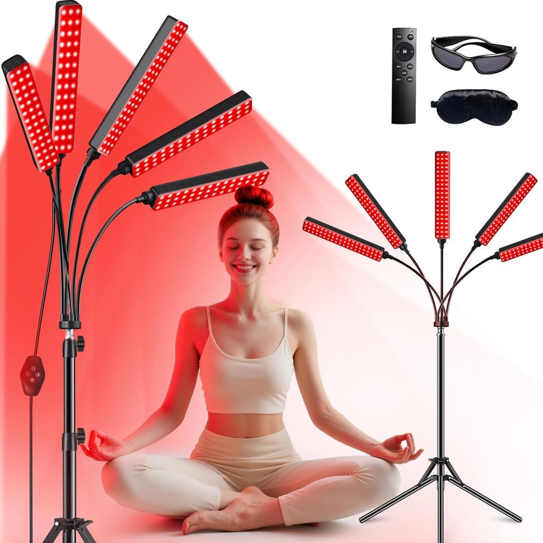Red Light Therapy for Face and Body, Red Infrared Light Therapy Lamp with Stand Led 660nm Red Light-Therapy& 850nm Infrared Light Device for Body