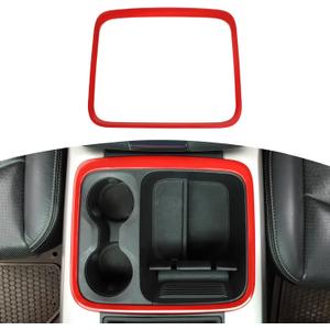 for RAM Center Console Storage Tray Trim Cover Frame for RAM 1500 2015-2018 Red Interior Accessories 1pc