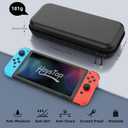 HEYSTOP Case Compatible with Nintendo Switch Carry Case Pouch with Switch Cover Case HD Switch Screen Protector Thumb Grips Caps for Nintendo Switch Console Accessories, Black, L, Modern