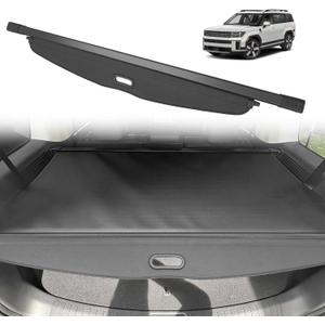 BestEvMod Retractable Trunk Cargo Cover Compatible with Kia EV9 2024 2025 Interior Accessories Rear Trunk Cargo Shield Privacy Cover Black