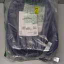 Sea Team Oval Cotton Rope Storage Basket with Lid, Lidded Woven Storage Bin, Nursery Storage Container, Diaper Caddy, Baby Shower Basket, Box, Organizer, 15 x 11 x 6.5 Inches (Medium, Navy Blue)