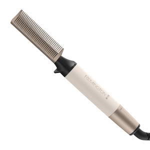 REMINGTON Shea Soft Hot Comb Hair Straightener for Coily, Kinky, and Curly Hair, 60 Second Heat-up to 450F High Heat, Ivory