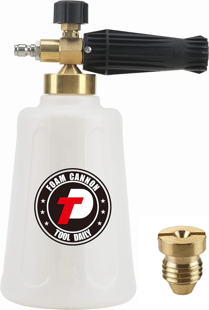Tool Daily Pressure Washer Foam Cannon for Car Wash, Snow Foam Lance, Additional Orifice Nozzle 1.1mm, 1/4 Inch Quick Connect