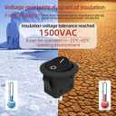 2 x JD 2pcs 6A Power Switch 125V/250V AC Electric Round Rocker Switches ON/Off Switch 2Pins Toggle Switch with UL Certificate