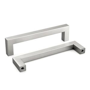 homdiy 20 Pack 5 Inch Brushed Nickel Cabinet Pulls Cabinet Handles Square Door Handles Modern Dresser Drawer Stainless Steel Hardware