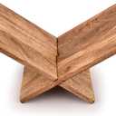 Kaizen Casa Book Holder Mango Wood Cross Frame Wooden Book Holder for Display and Reading, Suitable for Art, Bible, Cookbook, Easel, Magazine, Textbooks (11" x 10" x 0.75")