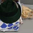 4 Pcs Oktoberfest Costume Couple Cooking Aprons German Hats Blond Wig Oktoberfest Dress (Green, Brown)