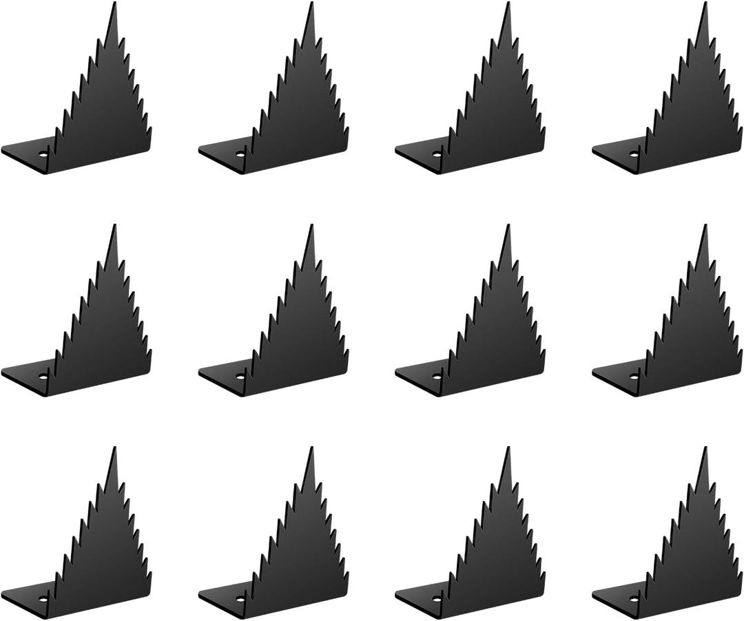 12 PCS Intruder Deterrent Gate Fence Wall Spikes Safety Anti Climb Fence Wall Spikes,Bird Deterrents Spikes for Outside to Keep Birds Sway Wall Decoration for Yard Balcony Garden