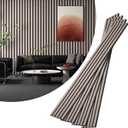 VallisCo 4-Piece Wood Slat Acoustic Panels for Stylish Interior Decor & Noise Reduction - 94.5" x 7.9" 3D Solid Wood Wall Panels for Ceiling and Wall, Covers 20.66 Sq Ft, Walnut