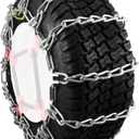 Security Chain Company 1060856 Max Trac Heavy Duty Zinc Traction Tire Chains, Designed for Snow Blowers and Garden Tractors in Snow, Ice and Mudd, Set of 2