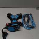 No Pull Dog Harness Adjustable Reflective Oxford Easy Control Medium Large Dog Harness with A Free Heavy Duty 5ft Dog Leash (L (Neck: 18"-25.5", Chest: 24.5"-33"), Blue Harness+Leash)