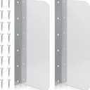 Therwen 2 Pcs Stainless Steel Side Splash Guard for Sink 15 x 6 Inch Wall Mount Guard with Screws Commercial Restaurant Hand Sink and Compartment Prep Sink Kitchen Sink Splash Protector Supply