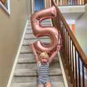 Rose Gold 5 Balloon, Number Balloons 40 Inch, 5th Birthday Balloon Decorations, Rose Gold Party Supplies, 5 Number Balloons, Number 5 Balloon