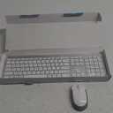 iClever Wireless Keyboard and Mouse, GK08 White Keyboard Mouse Combo, Ergonomic, Quiet, Full Size Design with Number Pad, 2.4G Connection for Mac, Windows and Computer