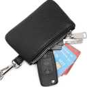 Small Dual Pouch Wristlet Wallet Detachable Mini Zippered Coin Purse Compact Design