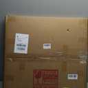 24 Inch Wall-Mounted Round Bathroom Mirror with LED-Lights - Frame Vanity Mirrors (24" x 24", Black)