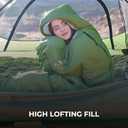 Teton LEEF Lightweight Mummy Sleeping Bag Perfect for Camping, Hiking, and Backpacking; Cold Weather Option, Compression Sack Included (0F Short, Fire/Slate)