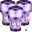 V12 Filter Replacements for Dyson V12 Detect Slim, Detect Slim Animal, Slim+ Cordless Vacuum and V12 Slim Absolute Vacuums, SV34, SV35 Vacuums Filter Replacement, Compare to Part 971517-01, 3 Pack