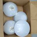 [6 OZ 200 Count] White Plastic Organic Party Dessert bowls Premium heavyweight Elegant Disposable Tableware Dishes